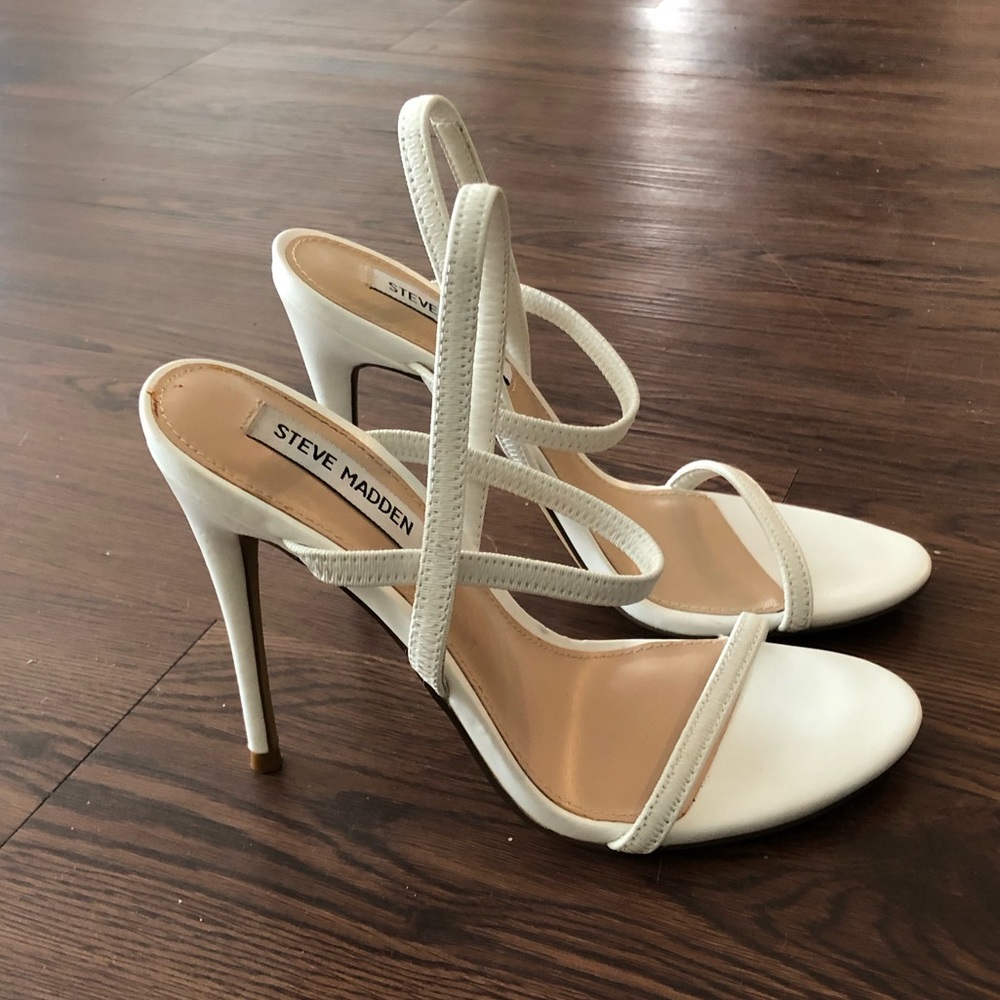 White Steve Madden Sandals- Heels